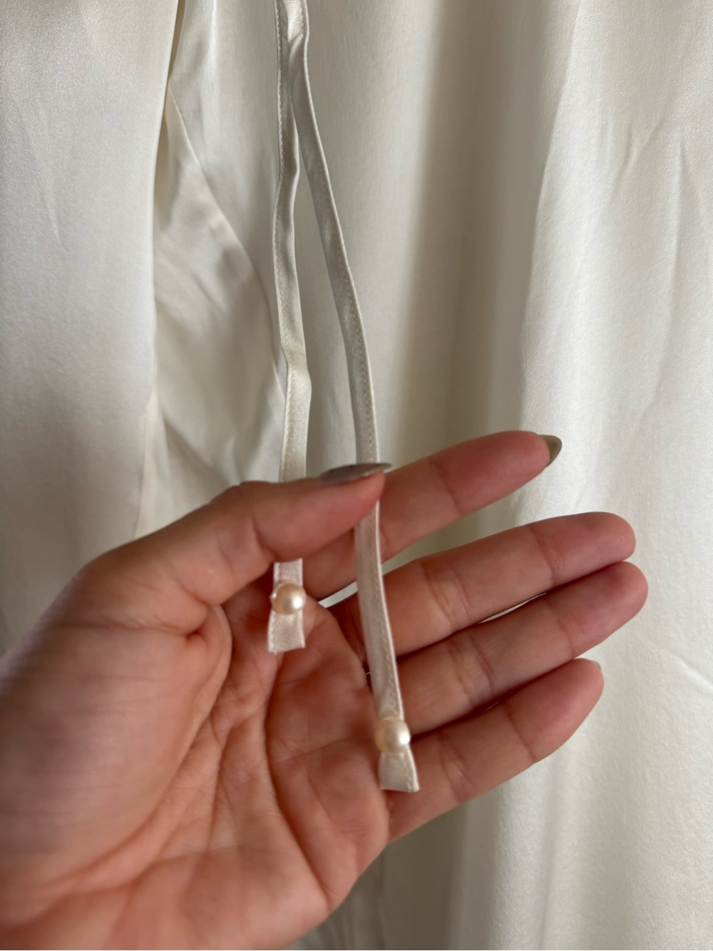 La Perla Cream 100% silk pants - Picture 4 of 6